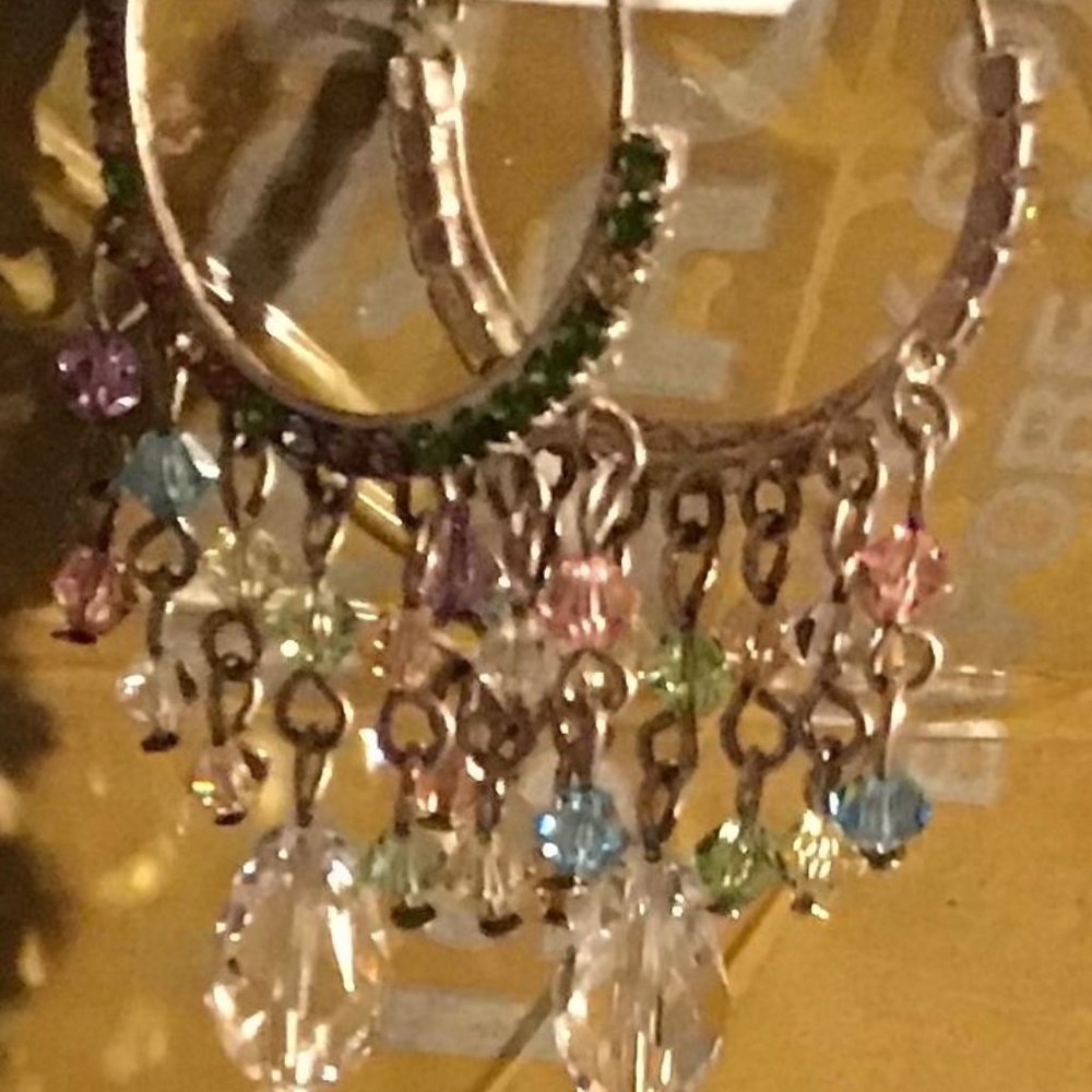 Pierced Loop Earrings with Aurelius Borealis